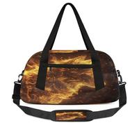Fire Wolf - Sac de sport léger pour filles et garçons, sac de sport léger pour enfants, petit sac de voyage pour la nuit, Loup de feu, 18.5L x 7.8W x 9.4H
