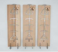 Fire World - Lot de 3 planches à saumon flammé - Planche à saumon flammé avec support en acier inoxydable - Planches à saumon en hêtre - Planche à saumon - Brasero - Planche à fumer - Fabriqué en