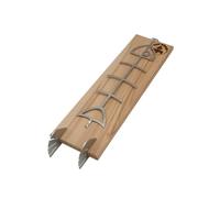 Fire World - Planche à saumon flammé - 1 planche à saumon flammé - Planche à saumon flammé avec support en acier inoxydable - Planche à saumon en hêtre - Brasero - Planche à fumer - Saumon flammé -