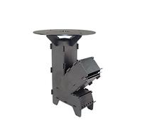 Fire World Poêle à fusée avec plaque de cuisson de 5 mm - Système d'emboîtement en acier massif de 3 mm d'épaisseur - Brasero pour barbecue, fusée, poêle à bois, réchaud de camping, barbecue de