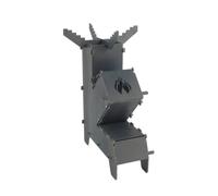 Fire World Poêle à fusée Rocket Stove - Système d'emboîtement en acier massif de 3 mm d'épaisseur - Pour barbecue, fusée, poêle à bois, camping, barbecue de camping - Fabriqué en Allemagne (moyen)