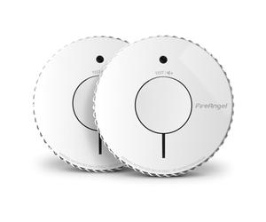 FireAngel Lot de 2 Détecteurs de Fumée Optique, Détecteur Incendie, Label Q, Bouton Test/Silence, Remplace ST-622/ST-620 - Détection Fumée Précoce, Blanc