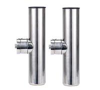 FireAngels Lot de 2 supports de canne à pêche en acier inoxydable pour bateau Yacht réglable 22 mm à 26 mm