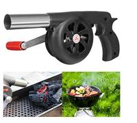 FireAngels Souffleur d'air manuel pour barbecue, souffleur de feu de barbecue, outil de manivelle pour la cuisine en plein air, pique-nique, camping