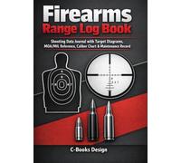 Firearms Range Log Book: Shooting Data Journal with Target Diagrams, MOA/MIL Reference, Caliber Chart & Maintenance Record | Track Ammo, Conditions, ... | Firearm Inventory | 120 Sessions | 7 x 10