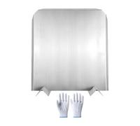Fireback Plate - Made of Heat-Resistant Stainless Steel | Heat Resistant Fireback, Fireplace Back Plates Metal Panels for Home Apartment Hotel Office House