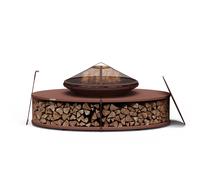 Firebowl Ebeko 3-en-1 | Fonction gril utilisable comme table | Grille + pare-étincelles
