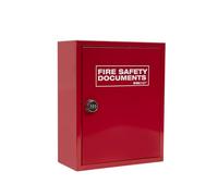 Firechief Armoire à Documents en métal Rouge avec Serrure à Combinaison pour Documents A4 et A5 - Porte-Documents de sécurité Incendie - Parfait pour Les Bureaux, Les bâtiments publics et Les locaux