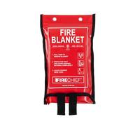 Firechief Couverture de feu de qualité supérieure avec motif marqué Kitemarked Couverture de feu standard 1,2 m x 1,2 m Convient pour une utilisation dans la cuisine, l'étude, le garage, la caravane