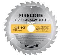 Firecore Lame de coupe 216x30 mm, Lames de Scie Circulaire à 30 dents, Disque à Tronçonner en Acier, idéal pour le Bois, Accessoires meuleuse d'angle compatible avec DeWalt, Bosch, etc.