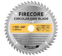 Firecore Lame de Scie Circulaire à 48 dents, 160 × 20 mm Lame de Coupe en Acier pour Bois et autres matériaux en Bois, disque compatible avec Bosch, Makita et plus encore