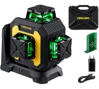 Firecore Niveau Laser Autonivelant 360°×3, Laser Niveaux Chantier Haute Précision ±2 mm/10 m avec Batterie Lithium Rechargeable, Distance Travail 60 M en Mode Impulsion, Idéal Utilisation en Intérieur