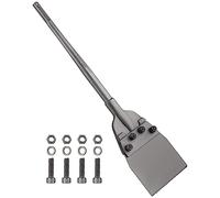 Firecore Plat Burin pour Berforateur Burineur SDS MAX,Grattoir Sol SDS 150mm×635mm avec 4 Boulons et écrous,Burin sds max pour Enlever L'Adhésif Carrelage et Sol, Moquette, Linoléum