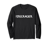 Firecracker 4th of July Fire Works Fan USA Summer Fun Manche Longue