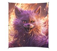Fired Angry Fox Tente de plage facile à installer - Auvent de camping avec sacs de sable, pelles à sable, piquets de sol pour pique-niques en plein air