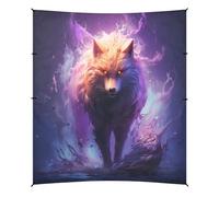 Fired Cool Fox Tente de plage facile à installer - Auvent de camping avec sacs de sable, pelles à sable, piquets de sol pour pique-niques en plein air