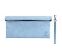 FIREDOG Pochette anti-odeurs, sac anti-odeurs en cuir synthétique, sacs de rangement de voyage, sacs de rangement pour broyeur, épices, etc. (bleu, 27,9 x 22,9 cm)