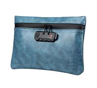 Firedog Sacs Anti-odeurs avec Serrure à Combinaison, 17 x 25 cm, Pochette Anti-odeurs pour Voyage (Bleu)