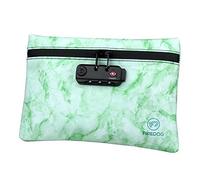FIREDOG Sacs Anti-odeurs avec Serrure à Combinaison, 25 x 17 cm - pour Rangement de Rangement de Voyage(Vert marbré)