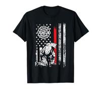 Firefighter American Flag Thin Red Line Cool Fireman Patriot T-Shirt