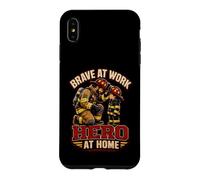 Firefighter Brave At Work Fireman Hero Home Dad Fête des pères Coque pour iPhone XS Max