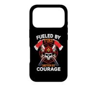 Firefighter Fueled by Fire Driven by Courage Fireman Coque pour iPhone 17 Pro