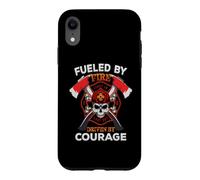 Firefighter Fueled by Fire Driven by Courage Fireman Coque pour iPhone XR
