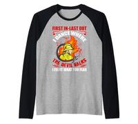Firefighter Funny Fireman Proud Firefighters Lovers Manche Raglan