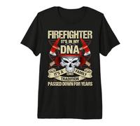 Firefighter It's in My DNA Fireman Proud Firefighters Lovers T-Shirt Haut de Gamme