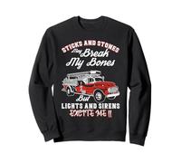 Firefighter Lights and Sirens Excite Me Fire Truck Driver Sweatshirt