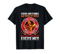 Firefighter Lights and Sirens Excite Me Fire Truck Driver T-Shirt
