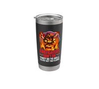 Firefighters Don't Die They Go To Hell Firefighter Fireman Gobelet isotherme en acier inoxydable double paroi