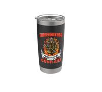Firefighters Fueled By Fire Firefighter Fireman Firefighters Gobelet isotherme en acier inoxydable double paroi