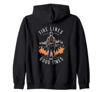 Firefighting Fire Lines and Good Times Wildland Firefighter Sweat à Capuche