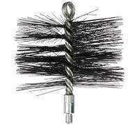 FIREFIX 2036/5 Brosse pour tuyau de poêle en fil d'acier avec filetage mâle M12, 150 mm de diamètre, noir