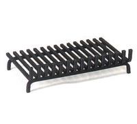 FIREFIX 4009/H Grille de feu rectangulaire avec clous pour sabot, acier laqué noir, acier 4 pans de 16 mm d'épaisseur, 500 x 400 mm (largeur x profondeur)