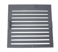 FIREFIX 43000-004 Grille plate rectangulaire en fonte avec deux languettes de maintien (latérales) Épaisseur du matériau 12 mm 237 x 240 mm (largeur x profondeur)