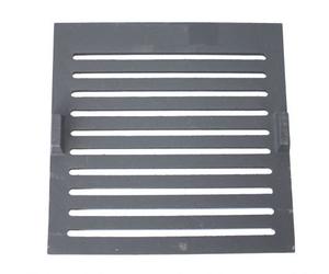 FIREFIX 43000-004 Grille plate rectangulaire en fonte avec deux languettes de maintien (latérales) Épaisseur du matériau 12 mm 237 x 240 mm (largeur x profondeur)