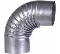 FIREFIX A100/B Coude pour tuyau de poêle 90° FALØ100mm sans porte, gris argenté