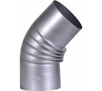 FIREFIX A100/B4 Coude pour tuyau de poêle 45° FALØ100mm sans porte, gris argenté