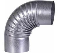 FIREFIX A110/B Coude pour tuyau de poêle 90° FALØ110mm sans porte, gris argenté
