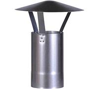 FireFix A120/RH Chapeau de Pluie (galvanisé), Hauteur 420 mm, ø 120 mm - pour Tuyau de poêle de 0,6 mm - Argent