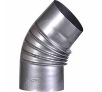FIREFIX A130/B4 Coude pour tuyau de poêle 45° FALØ130mm sans porte, gris argenté