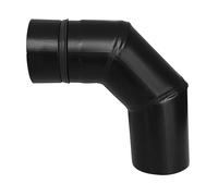 FIREFIX Coude de tuyau de poêle à granulés RES80/B90-80 mm - Acier inoxydable noir - 90 degrés