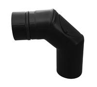FIREFIX Coude de tuyau de poêle à granulés RES80/B90T - 80 mm - Acier inoxydable noir - 90 degrés