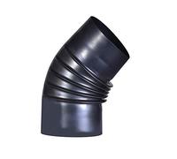 FIREFIX O130/B4 Feuille de tôle Bleue polie 45° Rigide ø 130 mm - Tubes de poêle en tôle d'acier de 0,6 mm d'épaisseur, Cousu à l'intérieur et soudé au Laser