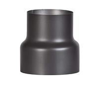 FIREFIX R150/Ü1 (réduction) pour tuyaux de fumée de 2 mm d'épaisseur, laqué Noir, de 150 mm à raccord Mural de 120 mm