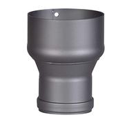 FIREFIX RD150/Ü7 Extension 80 à 120 avec joint pour tuyaux de fumée de 2 mm d'épaisseur, laqué gris foncé, raccord de four de 80 mm à raccord mural de 120 mm