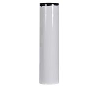 FIREFIX W120/5 Email Blanc 500 mm Ø 120 mm Tube de poêle en tôle d'acier 0,6 mm d'épaisseur Soudé au Laser