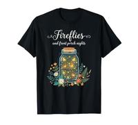 Fireflies and Front Porch Nights Cute Southern Summer Jar T-Shirt
